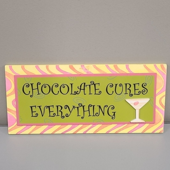 INSPIRATIONAL wall art Chocolate cures everything - Picture 1 of 5